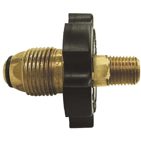 Mec Excess Flow SN Pol x 1/4 in. MPT with Plastic Handwheel ME1653